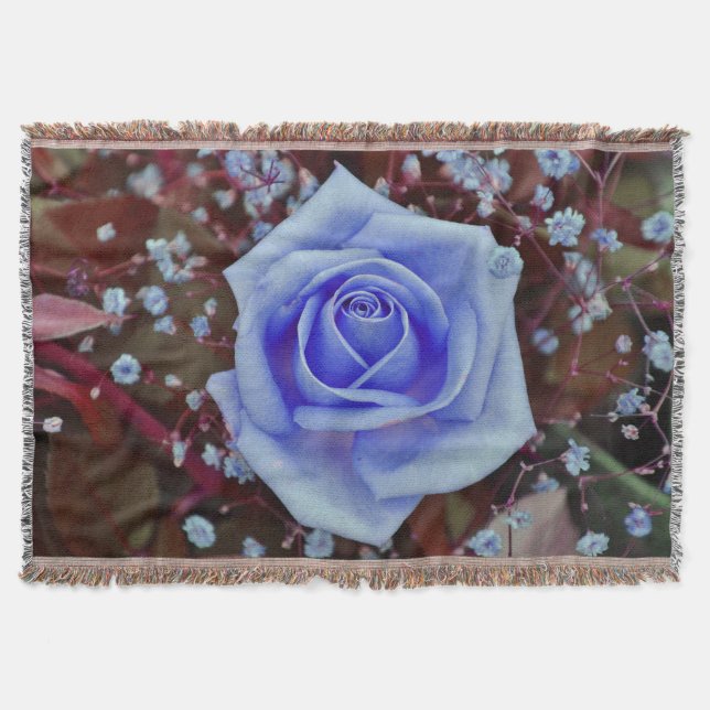 Manta Tejida Rosa azul claro (Anverso)