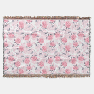 Manta Tejida Rosas rosas rosas