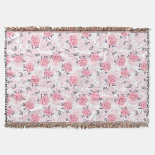 Manta Tejida Rosas rosas rosas (Anverso)