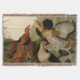 Manta Tejida Ruffed Grouse Audubon Game Bird
