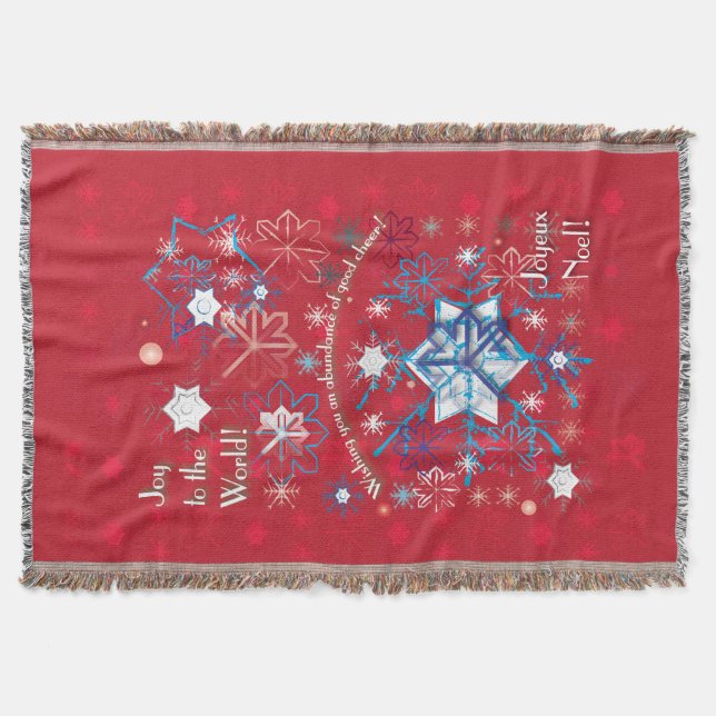 Manta Tejida Saludos de Snowflake I (Anverso)