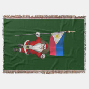 Manta Tejida Santa Claus Con El Fin De Filipinas