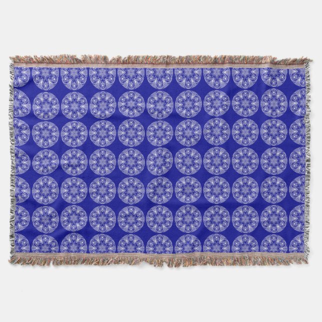 Manta Tejida Sapphire Mandala (Anverso)