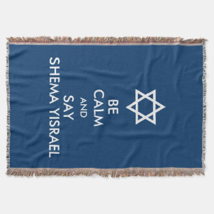 Manta Tejida Sé tranquilo y di Shema Yisrael