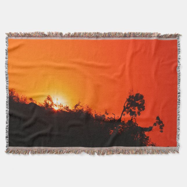 Manta Tejida Silhouette Sunset (Anverso)