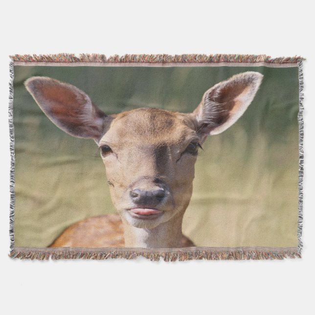 Manta Tejida Silly Deer (Anverso)