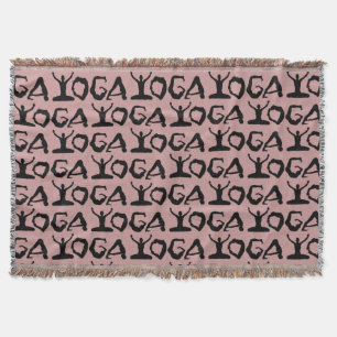 Manta Tejida Siluetas de yoga