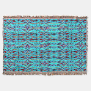 Manta Tejida Sinfonía de hojas, Aqua
