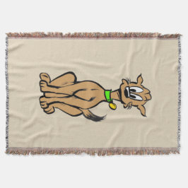 Manta Tejida Sitting Happy Dog Throw Blanket