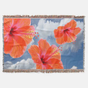 Manta Tejida Sólo un Hibiscus Blossom + tu texto e ideas