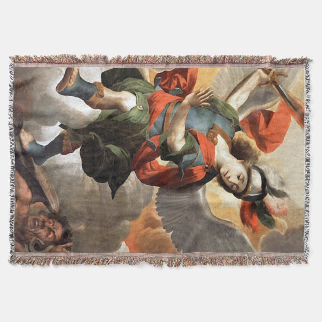 Manta Tejida St Michael el Archangel Throw Blanket (Anverso)