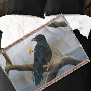 Manta Tejida Steampunk Black Raven