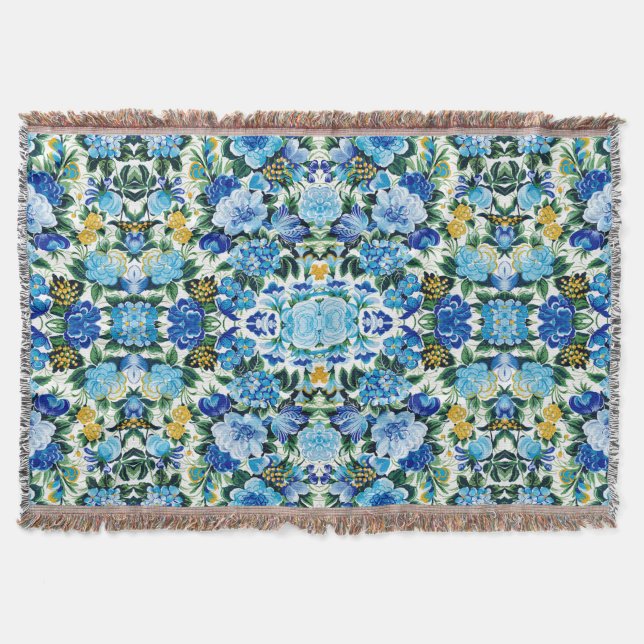 Manta Tejida Sueños Florales #5 en Susiejayne (Anverso)