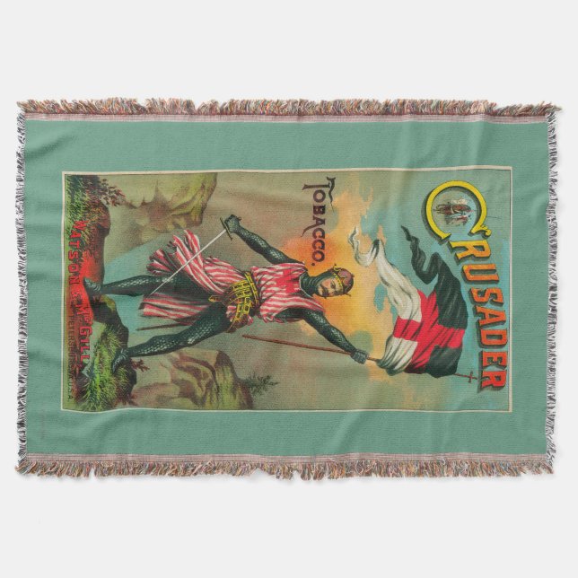 Manta Tejida Tabaco LabelPetersburg, VA del cruzado (Anverso)