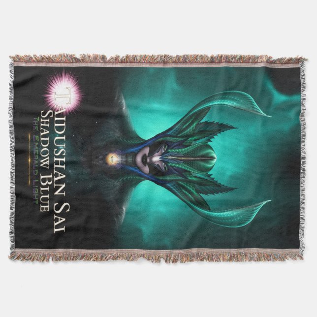 Manta Tejida Taidushan Sai Shadow Blue TEL Throw Blanket (Anverso)