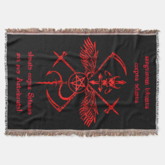 Manta Tejida Tapicería del tapiz del símbolo del Antichrist