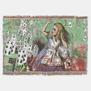 Manta Tejida tarjetas de aventura de alice en el país de las ma