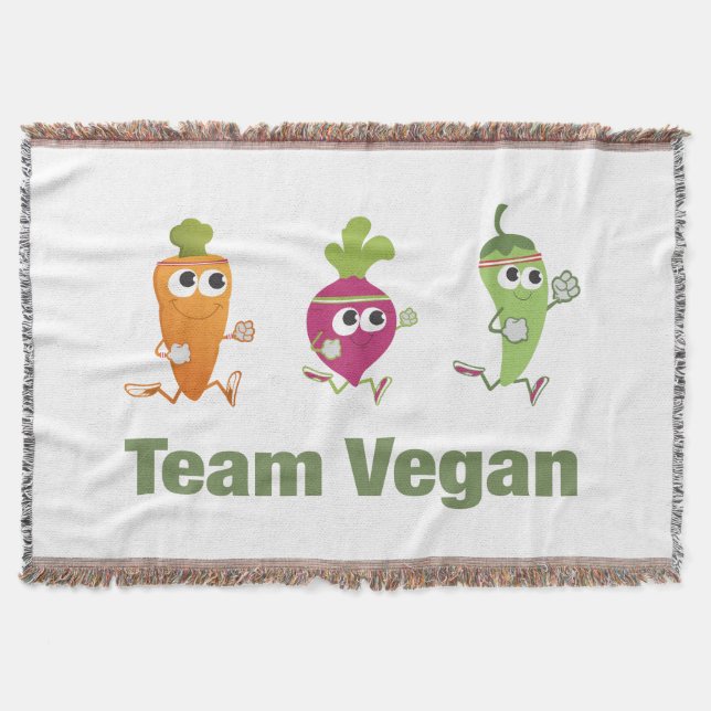 Manta Tejida Team Vegan (Anverso)
