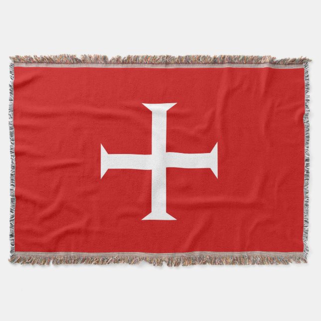 Manta Tejida templar caballeros cruz roja malta teutónica hospi (Anverso)