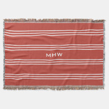 Tiras rojas de tomate personalizado monograma lanz