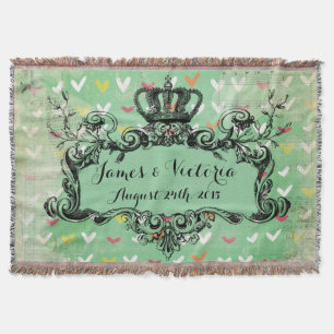 Manta Tejida Tiro real de la corona de la boda de encargo de