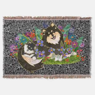 Manta Tejida Tiro tejido Lapphund finlandés de la tapicería d