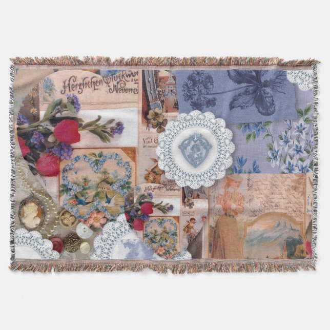 Manta Tejida Tiros de estilo victoriano (Anverso)