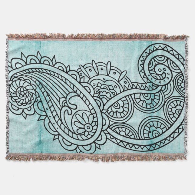 Manta Tejida Torneo de Mehndi Motif (Anverso)
