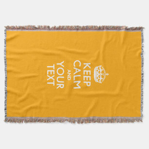 Manta Tejida Traffic Yellow Background Keep Calm And Your Text