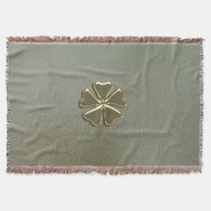 Manta Tejida Trébol elegante día de San Patricio, cuero verde