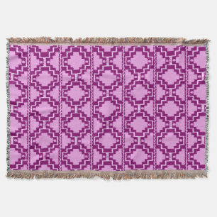 Manta Tejida Tribal azteca de Ikat - púrpura y violeta Amethyst