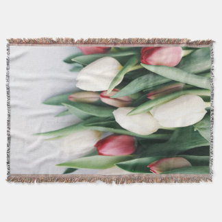 Manta Tejida Tulips Throw Blanket