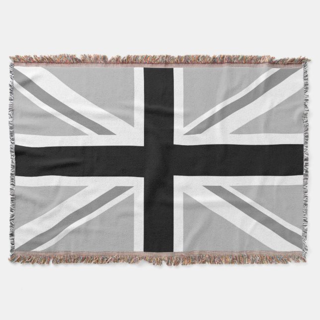 Manta Tejida Union Jack/monocromo de la bandera (Anverso)