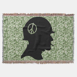 Manta Tejida Vet Silhouette Camo Throw Blanket