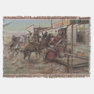 Manta Tejida Viejos Vaqueros, Entrando Sin Llamar por CM Russel