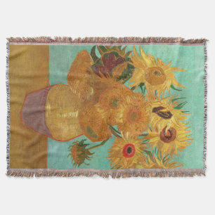 Manta Tejida Vincent Van Gogh Doce Sunflowers In A Vase