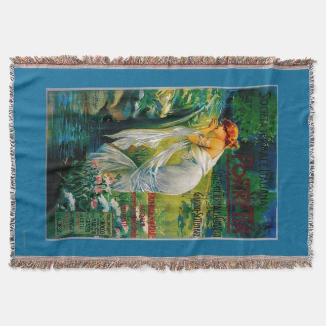 Manta Tejida Vintage PosterEurope de Societa Termale Italiana (Anverso)