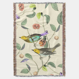 Manta Tejida Vintage Songbird Pearl White