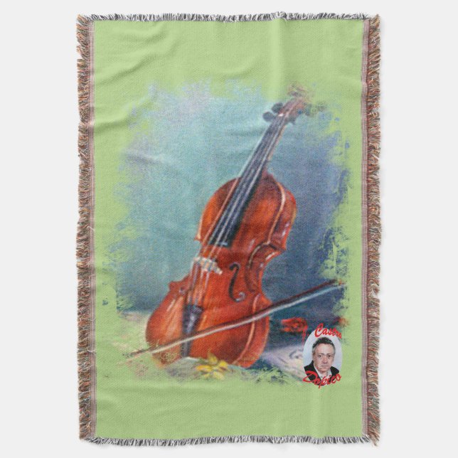 Manta Tejida Violín/Violin (Frente vertical)