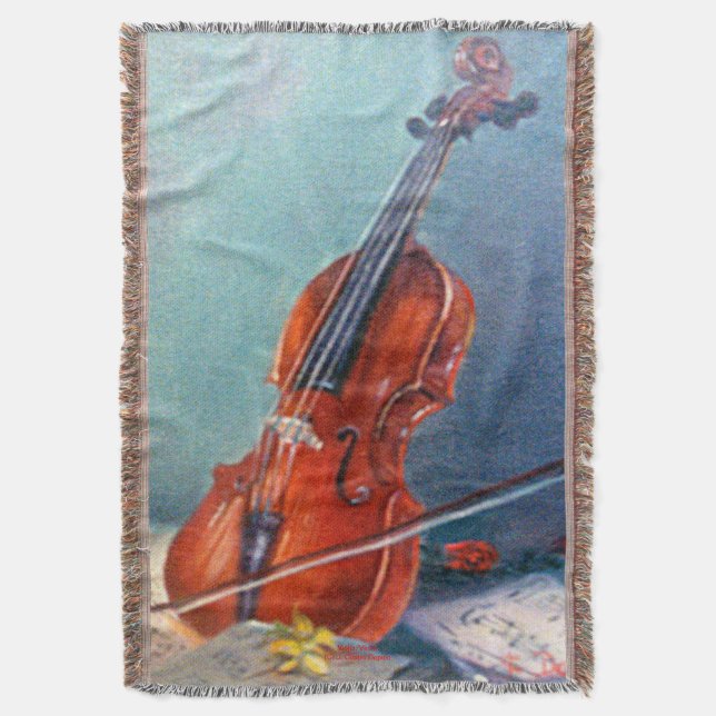 Manta Tejida Violín/Violin (Frente vertical)