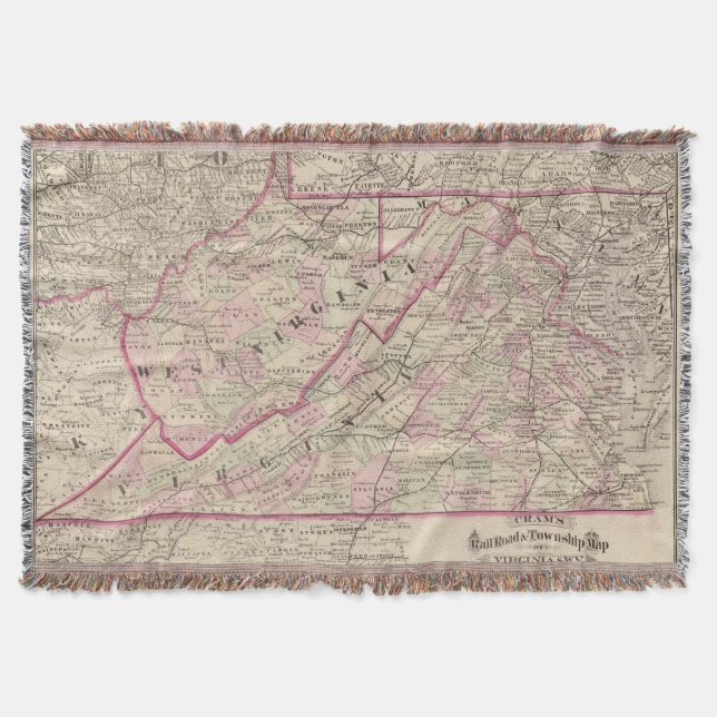 Manta Tejida Virginia y Virginia Occidental (Anverso)