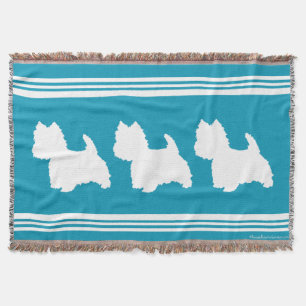 Manta Tejida Westies turquesa