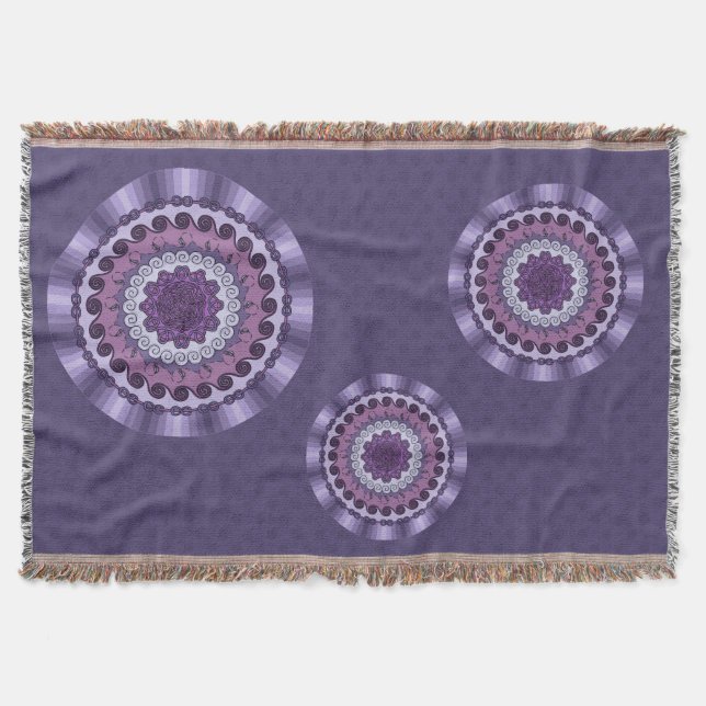 Manta Tejida Wind Mandala Throw Blanket (Anverso)