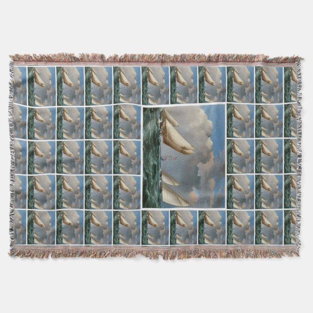 Manta Tejida Yates dando vueltas a la marca (Anverso)