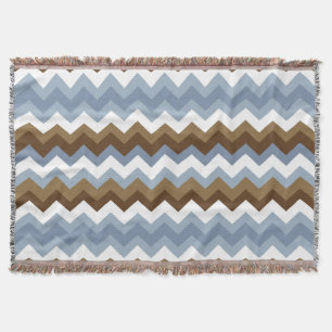 Manta Tejida Zag Blanket de Zig azul-nuetral