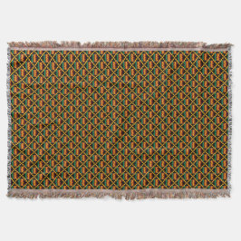 Manta Tela Kente Vertical Negra, Verde, Roja, Amarilla