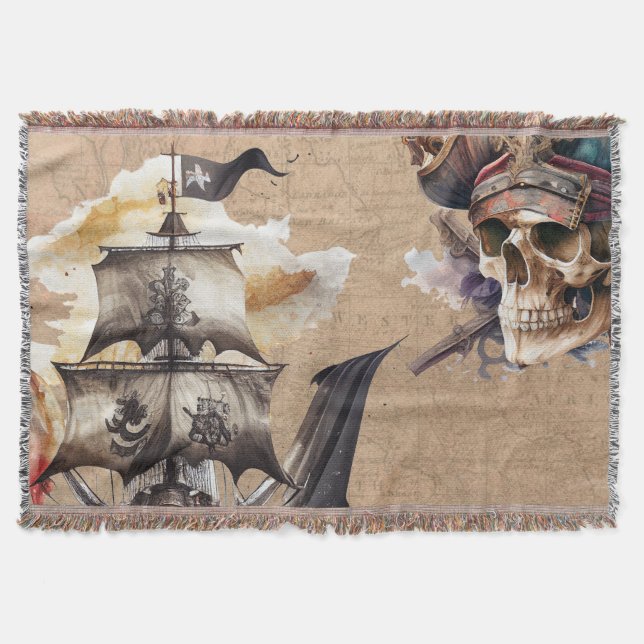 Manta Tema Pirata Vintage (Anverso)