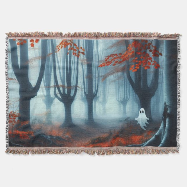 Manta Tembloroso bosque de otoño con un fantasma (Anverso)
