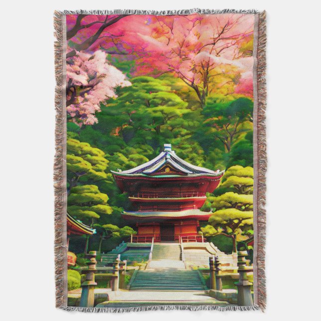 Manta Templo de Cerezo Blossom (Frente vertical)