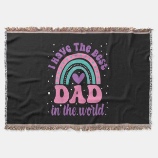 Manta Tengo el mejor papá del mundo niña pequeña Día del